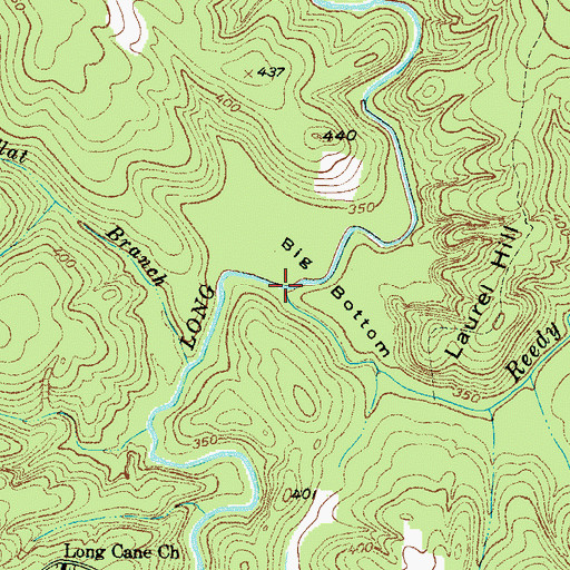Topographic Map of Reedy Branch, SC