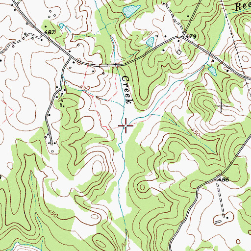 Topographic Map of Reedy Creek, SC