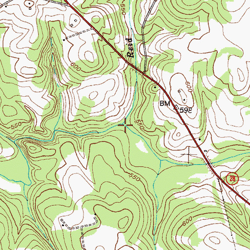 Topographic Map of Reid Creek, SC