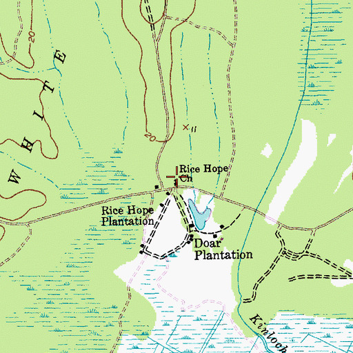 Topographic Map of Rice Hope Church, SC