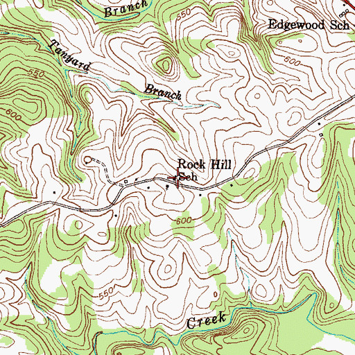 Topographic Map of Rock Hill School, SC