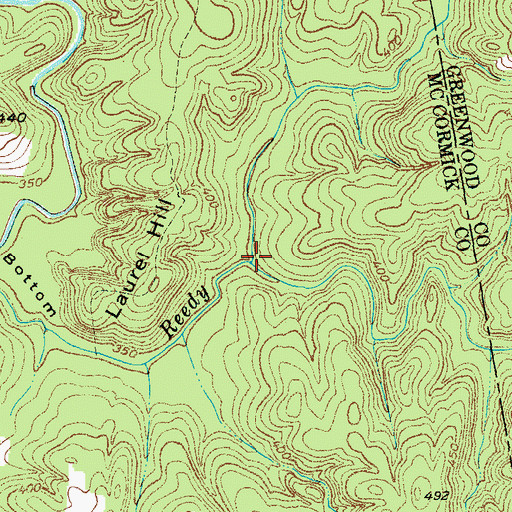 Topographic Map of Rocky Branch, SC