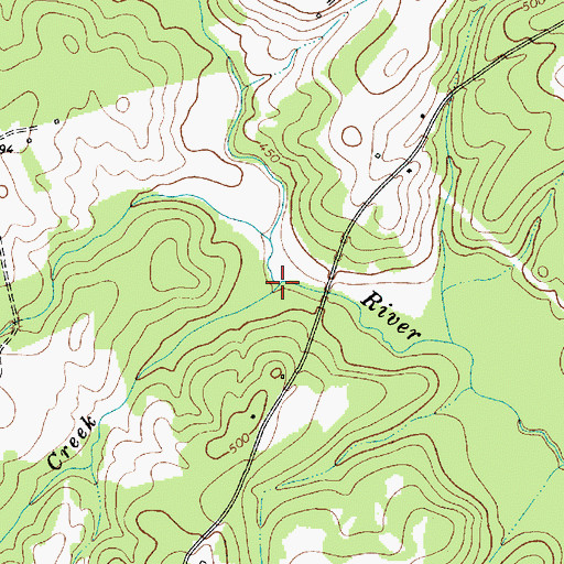 Topographic Map of Rocky Creek, SC