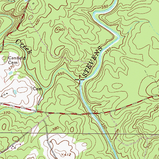 Topographic Map of Rocky Creek, SC