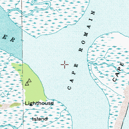 Topographic Map of Romain River, SC