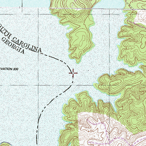 Topographic Map of Russells Creek, SC