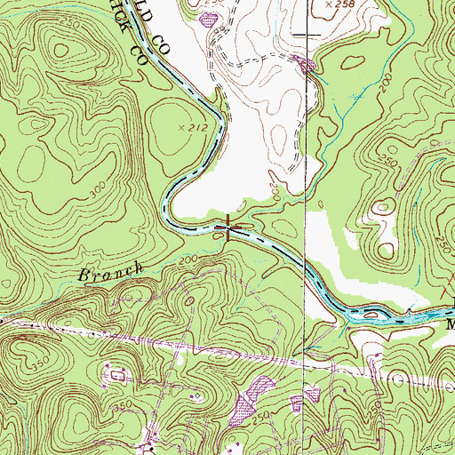 Topographic Map of Ryan Branch, SC