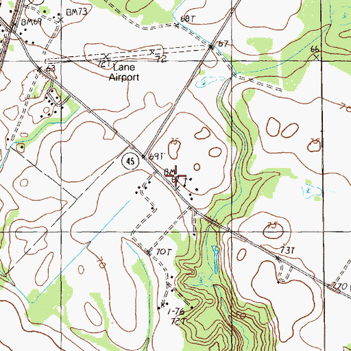 Topographic Map of Saint James School, SC