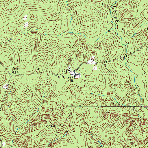 Topographic Map of Saint Lukes Church, SC
