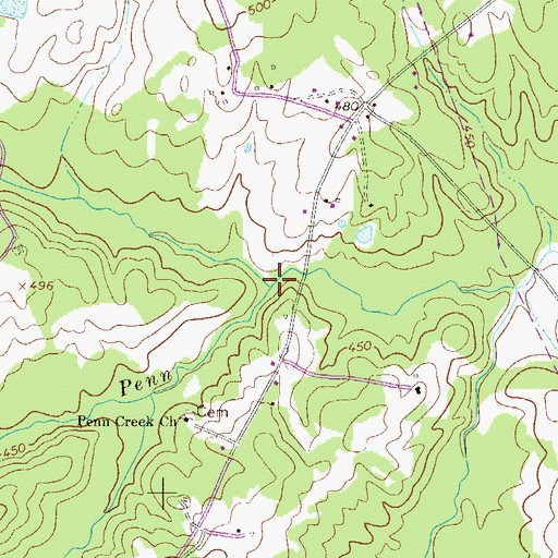 Topographic Map of Salem Branch, SC