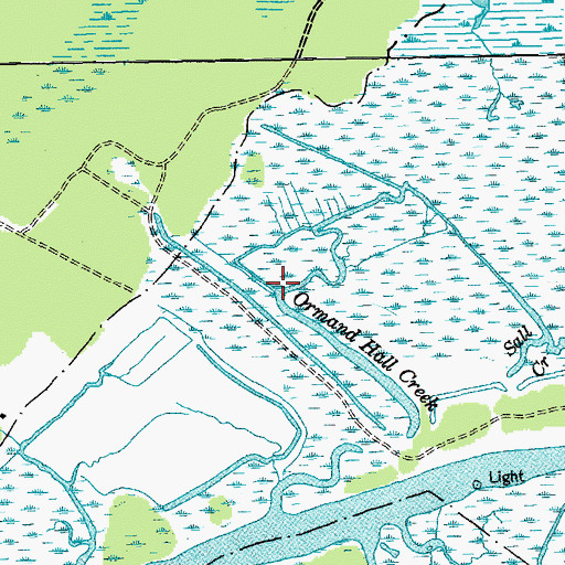 Topographic Map of Sall Creek, SC