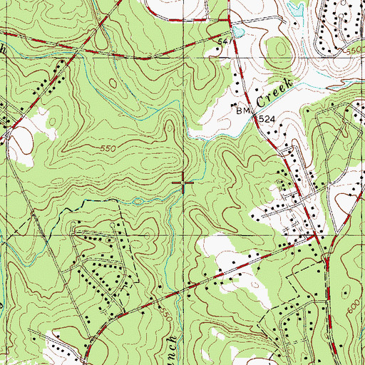Topographic Map of Sample Branch, SC