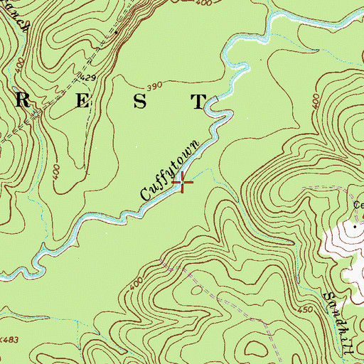 Topographic Map of Sandhill Branch, SC