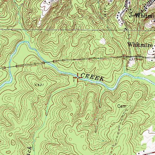 Topographic Map of Sandy Branch, SC