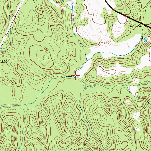 Topographic Map of Sandy Fork, SC
