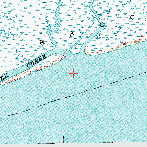 Topographic Map of Sandy Point Beach, SC