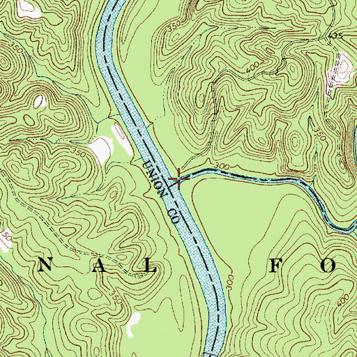 Topographic Map of Sandy River, SC
