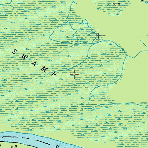 Topographic Map of Santee Swamp, SC