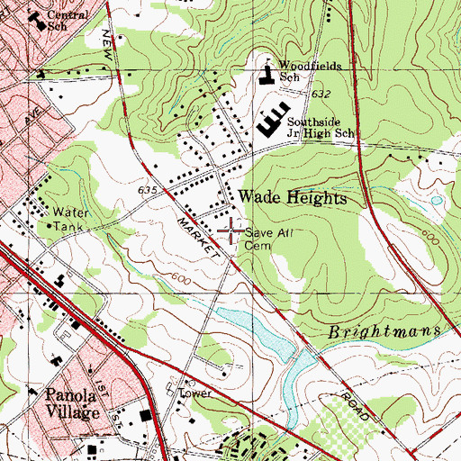 Topographic Map of Save All Cemetery, SC
