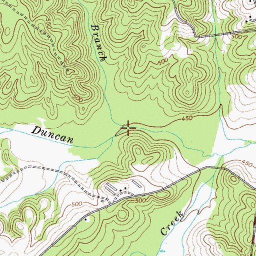 Topographic Map of Saxton Branch, SC