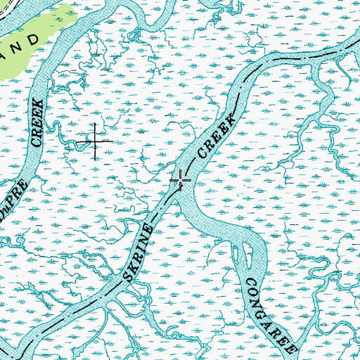 Topographic Map of Skrine Creek, SC