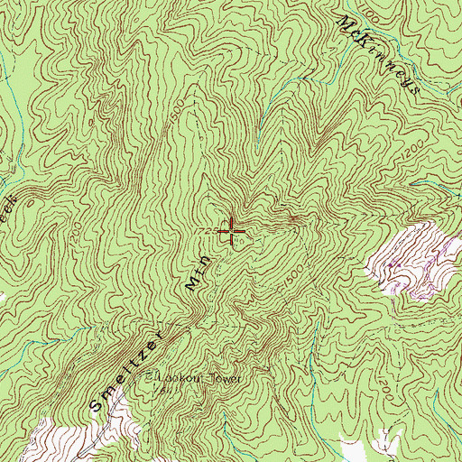 Topographic Map of Smeltzer Mountain, SC
