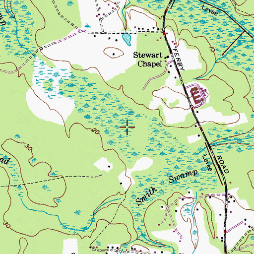 Topographic Map of Smith Swamp, SC