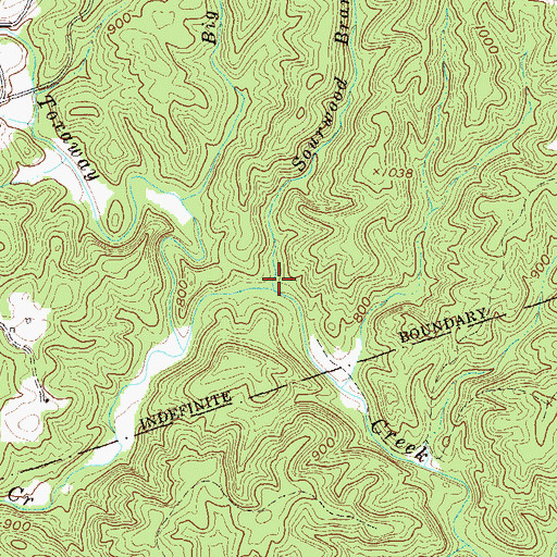 Topographic Map of Sourwood Branch, SC