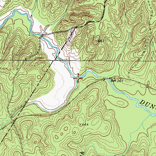 Topographic Map of South Fork Duncan Creek, SC