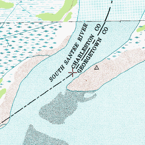 Topographic Map of South Santee River, SC