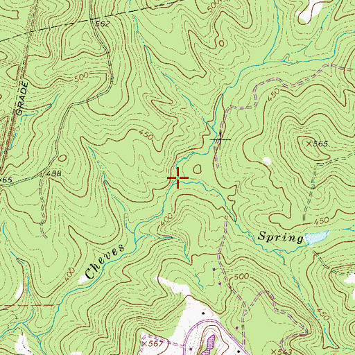 Topographic Map of Spring Branch, SC