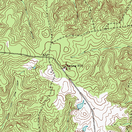 Topographic Map of Spring Hill Church, SC