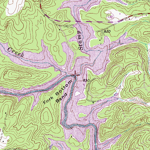 Topographic Map of Stamp Creek, SC