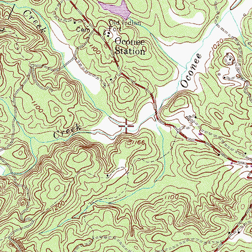 Topographic Map of Station Creek, SC