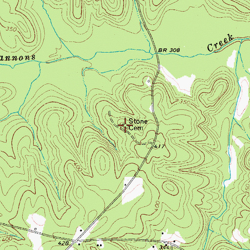 Topographic Map of Stone Cemetery, SC