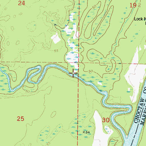 Topographic Map of Morgan Branch, AL