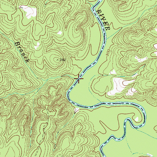 Topographic Map of Sulphur Spring Branch, SC