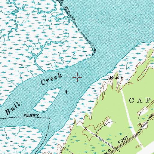 Topographic Map of Summerhouse Creek, SC
