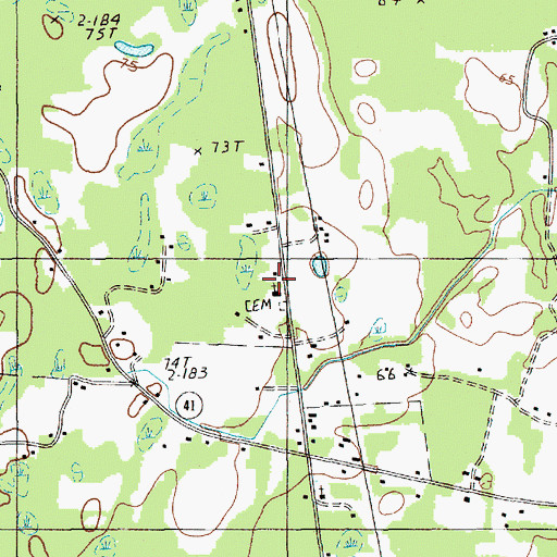 Topographic Map of Sumter Chapel, SC