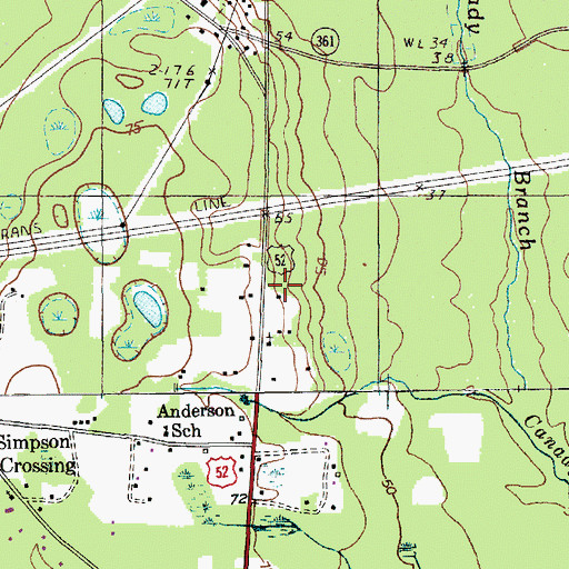 Topographic Map of Swamp Fox Ranger Station, SC