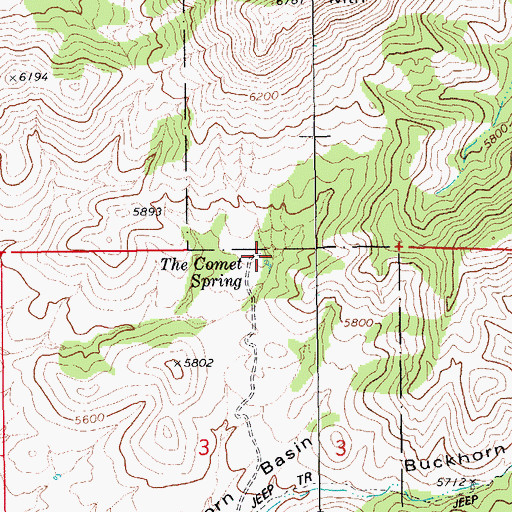 Topographic Map of The Comet Spring, AZ