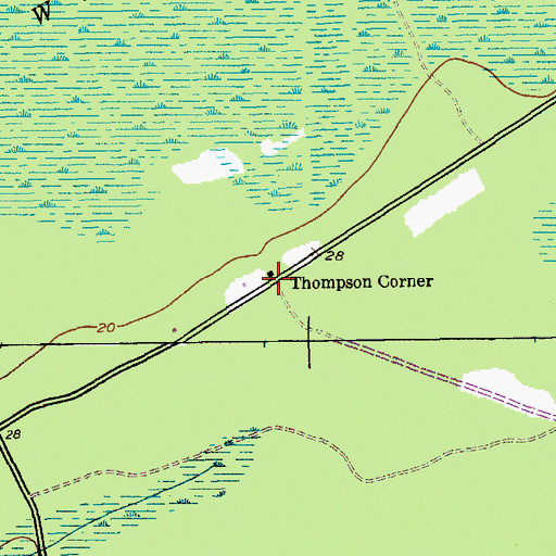 Topographic Map of Thompson Corner, SC