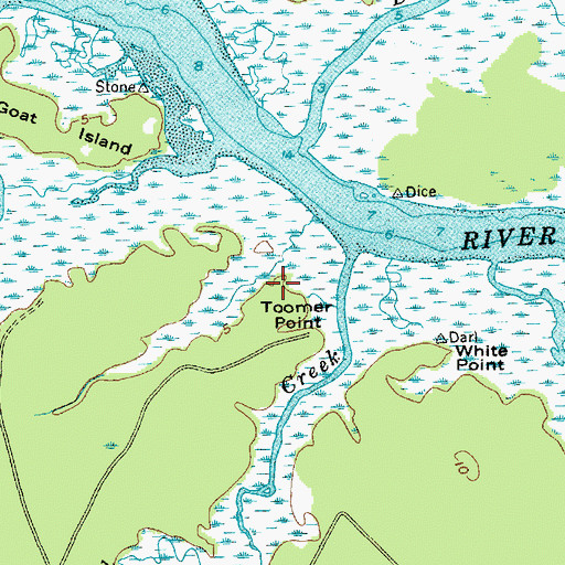 Topographic Map of Toomer Point, SC
