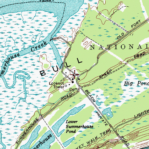 Topographic Map of Turkey Walk Trail, SC