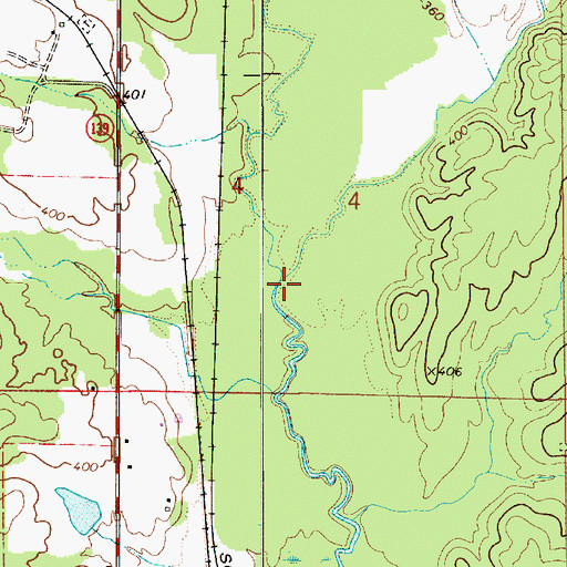 Topographic Map of Morgan Creek, AL