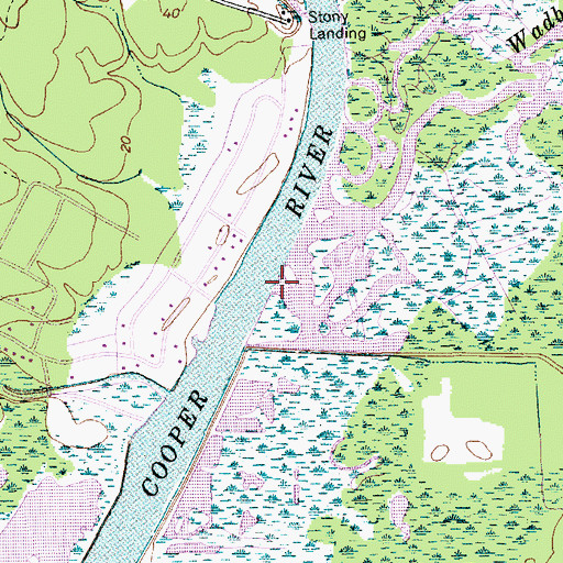 Topographic Map of Wadboo Creek, SC