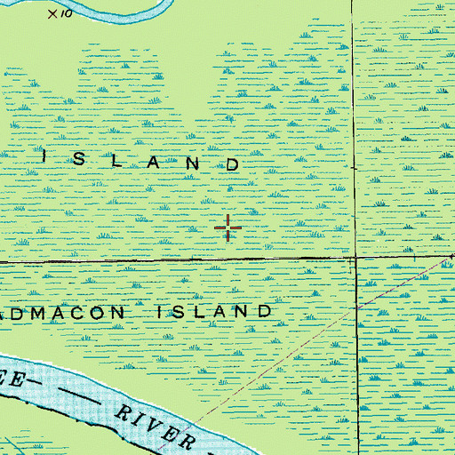 Topographic Map of Wadmacon Island, SC