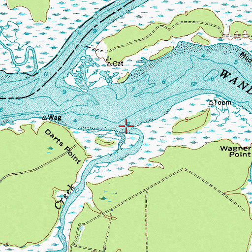 Topographic Map of Wagner Creek, SC