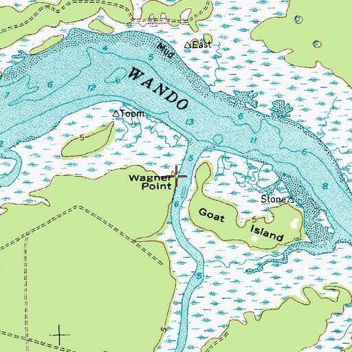Topographic Map of Wagner Point, SC