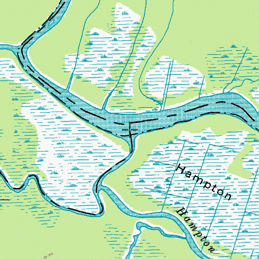 Topographic Map of Wambaw Creek, SC